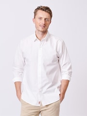 Aubin White Chase Poplin 100% Cotton Shirt - Image 1 of 7