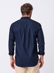 Aubin Blue Gladstone Poplin 100% Cotton Shirt - Image 2 of 5