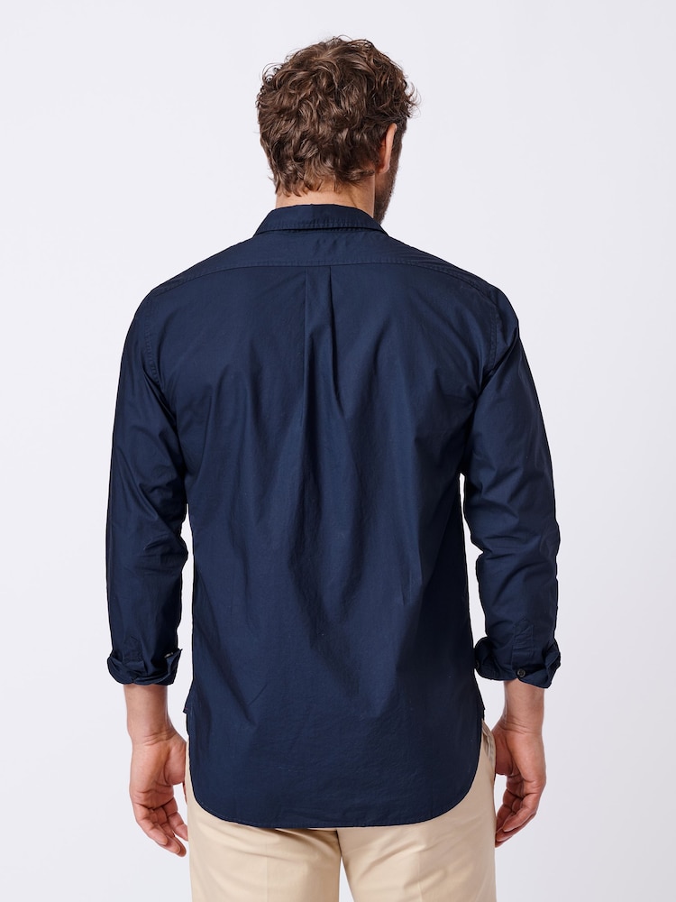 Aubin Blue Gladstone Poplin 100% Cotton Shirt - Image 2 of 5