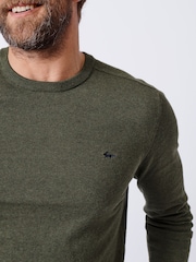 Aubin Fulney Cotton Cashmere Crew Jumper - Image 4 of 7