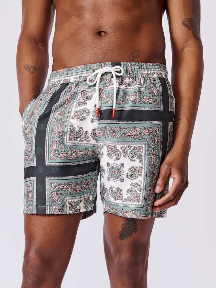 Aubin Blue Bardney Swim Shorts - Image 1 of 5