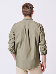 Aubin Green Chase Poplin 100% Cotton Shirt - Image 2 of 7