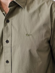 Aubin Green Chase Poplin 100% Cotton Shirt - Image 4 of 7