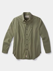 Aubin Green Chase Poplin 100% Cotton Shirt - Image 7 of 7