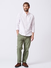 Aubin Pink Aldridge Oxford Button Down 100% Cotton Shirt - Image 3 of 6