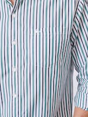 Aubin Blue Gladstone Poplin 100% Cotton Shirt - Image 4 of 7