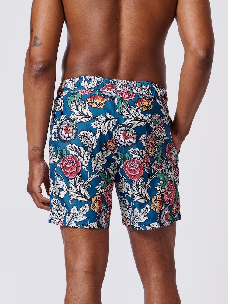 Aubin Blue Bardney Swim Shorts - Image 2 of 4