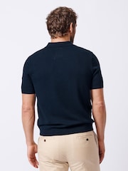 Aubin Ponton Textured 100% Cotton Polo Shirt - Image 2 of 6