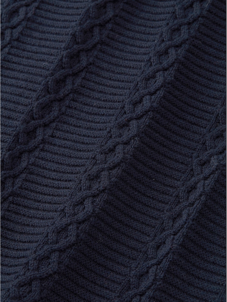 Aubin Ponton Textured 100% Cotton Polo Shirt - Image 6 of 6