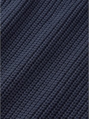 Aubin Blue Martin Ribbed Crew 100% Cotton Jumper - Image 7 of 7