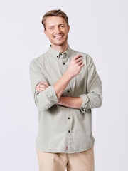 Aubin Green Hessle 100% Cotton Shirt - Image 1 of 6