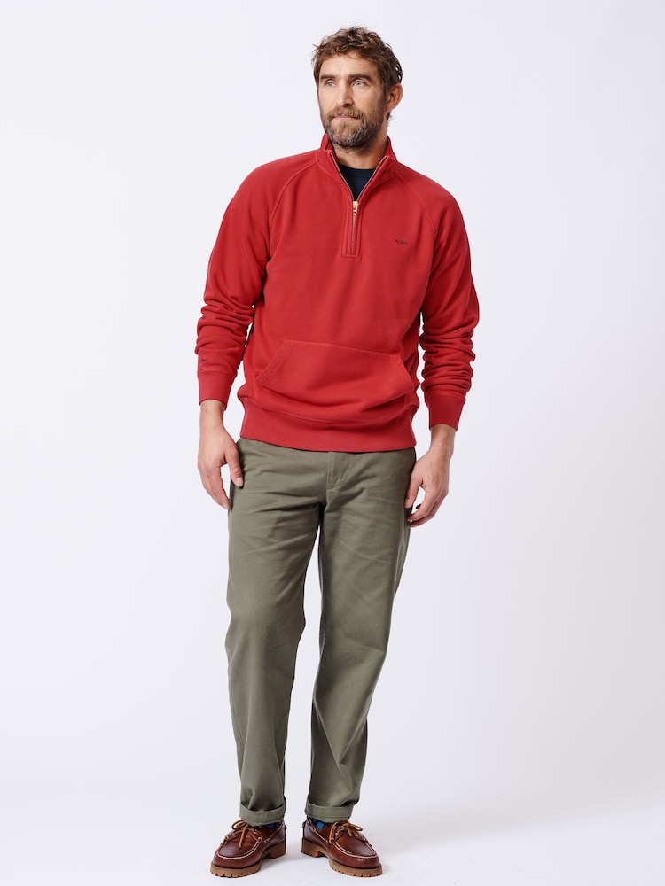 Aubin Cotton Provost Quarter Zip 100% Cotton Sweat Top - Image 3 of 7