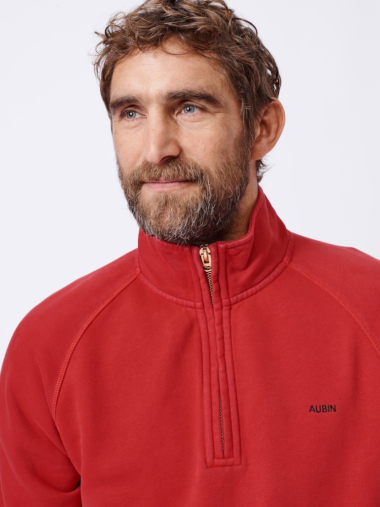 Aubin Cotton Provost Quarter Zip 100% Cotton Sweat Top - Image 4 of 7
