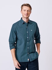 Aubin Blue Gladstone Poplin 100% Cotton Shirt - Image 1 of 7