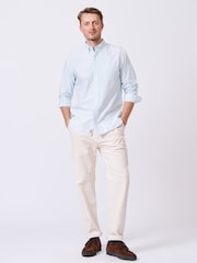 Aubin Pink Aldridge Oxford Button Down 100% Cotton Shirt - Image 3 of 7
