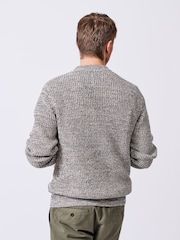 Жовтий - Aubin синій Martin Ribbed круглий виріз 100% Cotton джемпер - Image 2 of 7
