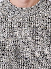 Жовтий - Aubin синій Martin Ribbed круглий виріз 100% Cotton джемпер - Image 5 of 7