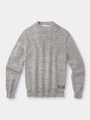 Жовтий - Aubin синій Martin Ribbed круглий виріз 100% Cotton джемпер - Image 6 of 7
