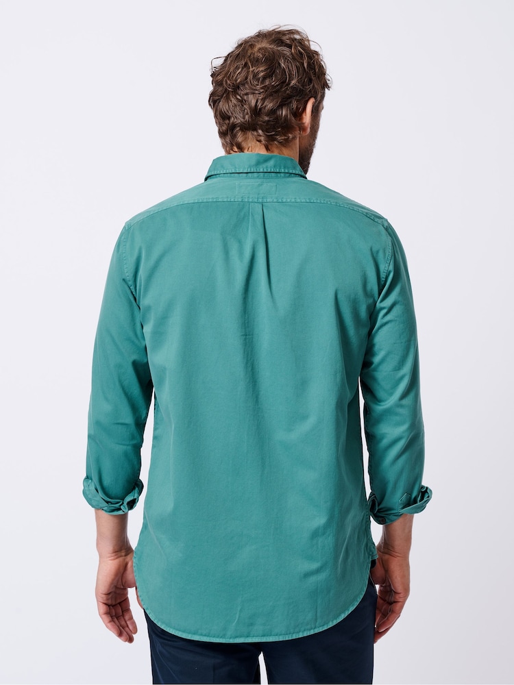 Aubin Green Hessle 100% Cotton Shirt - Image 2 of 6