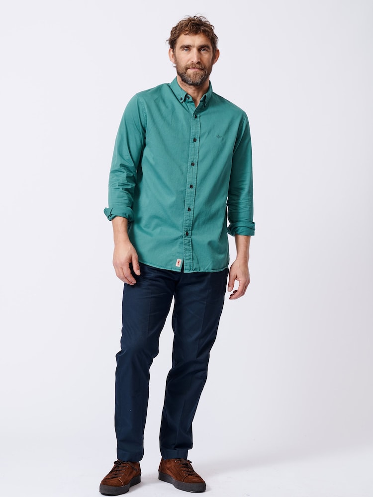 Aubin Green Hessle 100% Cotton Shirt - Image 3 of 6