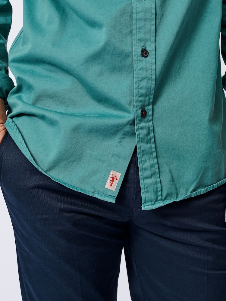 Aubin Green Hessle 100% Cotton Shirt - Image 5 of 6