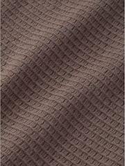 Aubin Brown Keats Button Through 100% Cotton Polo Shirt - Image 6 of 6