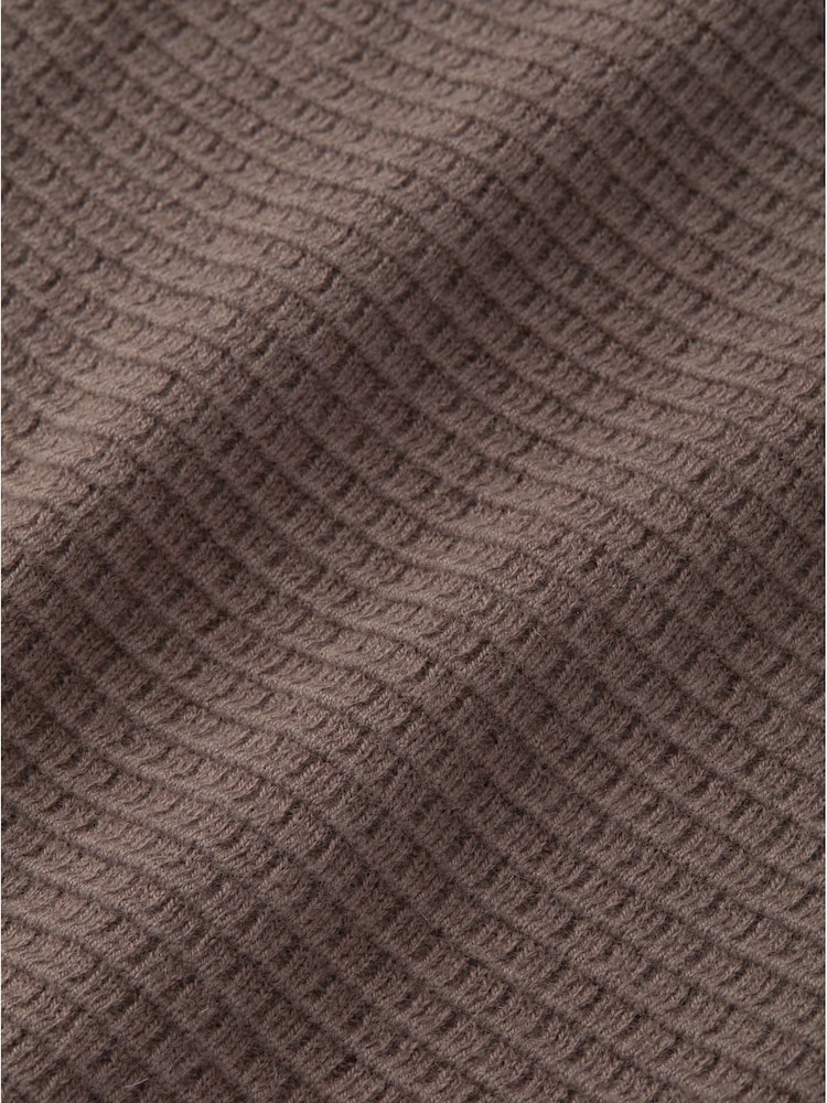 Aubin Brown Keats Button Through 100% Cotton Polo Shirt - Image 6 of 6