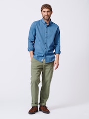 Aubin Green Hessle 100% Cotton Shirt - Image 3 of 6