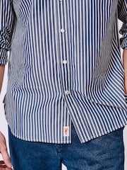 Aubin Blue Gladstone Poplin 100% Cotton Shirt - Image 5 of 7