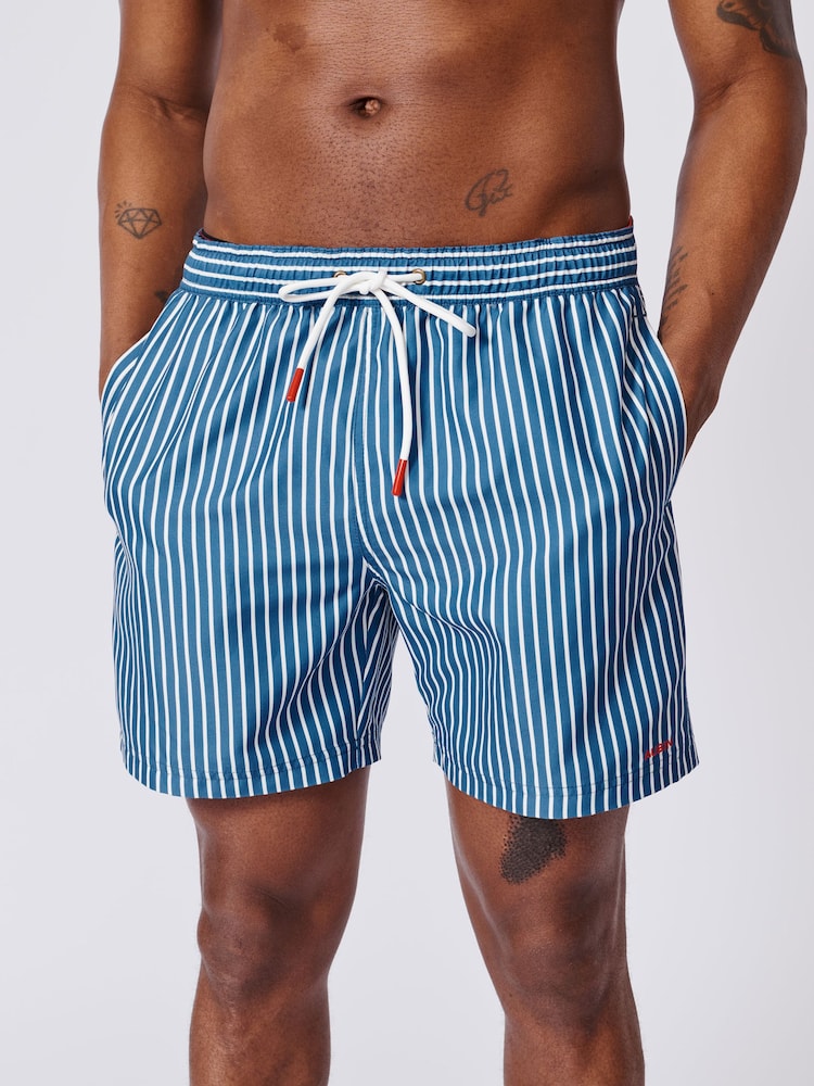 Aubin Blue Bardney Swim Shorts - Image 1 of 4