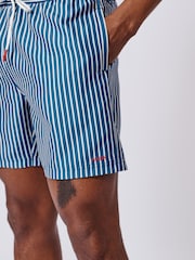 Aubin Blue Bardney Swim Shorts - Image 3 of 4