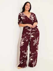 FatFace Azalea Claret Floral Print Jumpsuit - Image 11 of 16