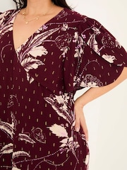 FatFace Azalea Claret Floral Print Jumpsuit - Image 14 of 16