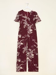 FatFace Azalea Claret Floral Print Jumpsuit - Image 15 of 16