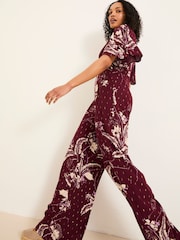 FatFace Azalea Claret Floral Print Jumpsuit - Image 4 of 16