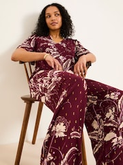 FatFace Azalea Claret Floral Print Jumpsuit - Image 6 of 16