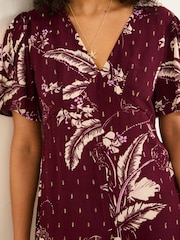 FatFace Azalea Claret Floral Print Jumpsuit - Image 8 of 16
