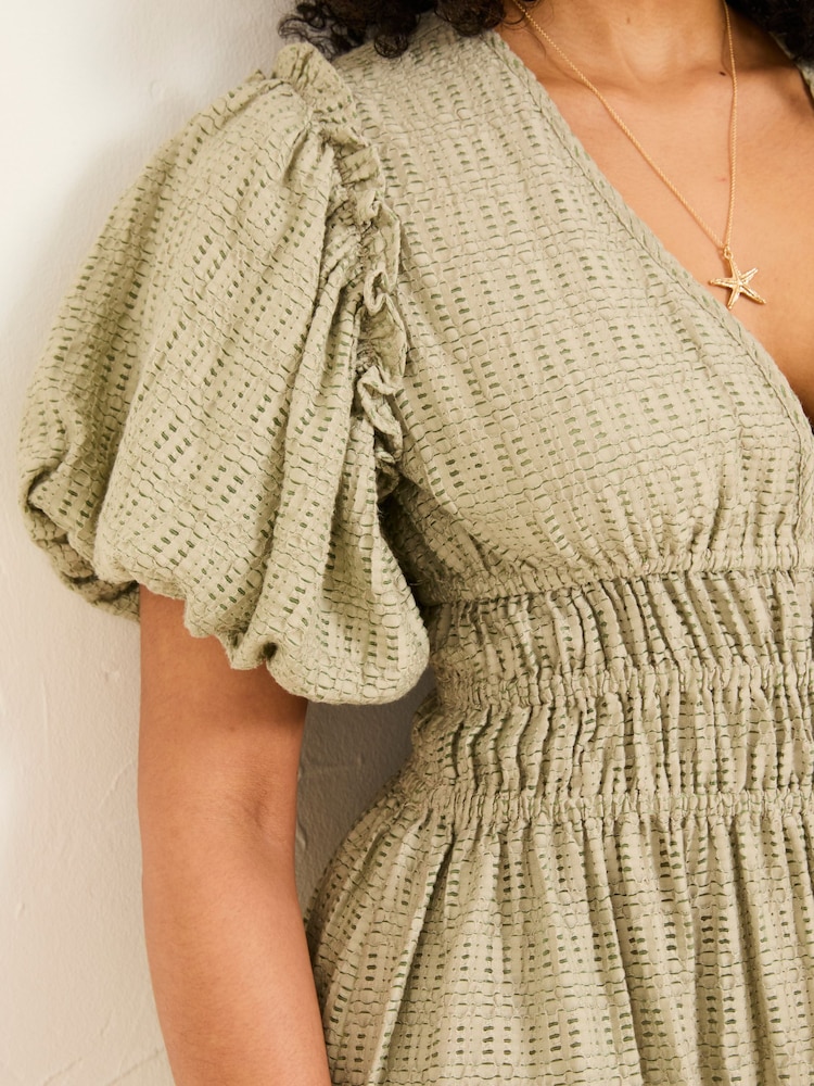 sage green pattern dress WEDTREND Women Sage Green Bridesmaid Dress with Slit Spaghetti Straps  Floral A Line Long Wedding Guest Dress main image 0