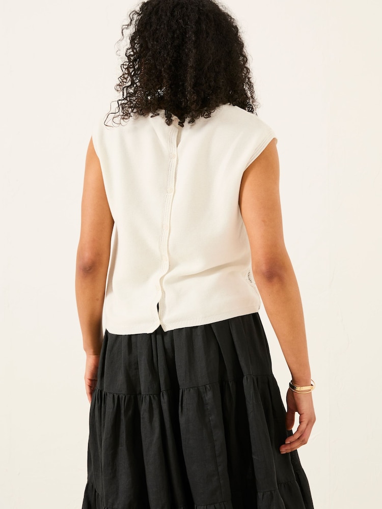 FatFace Clover Ivory Crochet Top - Image 2 of 8