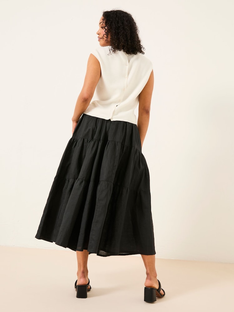 FatFace Valerie Black Voluminous Skirt - Image 2 of 7