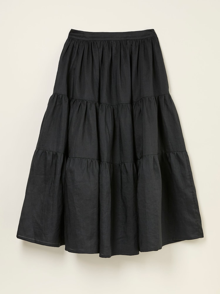 FatFace Valerie Black Voluminous Skirt - Image 7 of 7