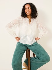 FatFace Jasmine Ivory Decorative Blouse - Image 1 of 14