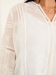 FatFace Jasmine Ivory Decorative Blouse - Image 12 of 14