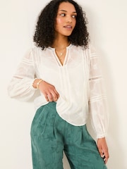 FatFace Jasmine Ivory Decorative Blouse - Image 6 of 14