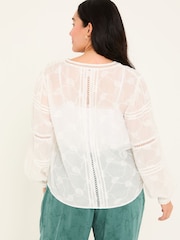 FatFace Jasmine Ivory Decorative Blouse - Image 8 of 14