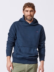 Aubin Blue Coe Heavyweight 100% Cotton Hoodie - Image 1 of 6