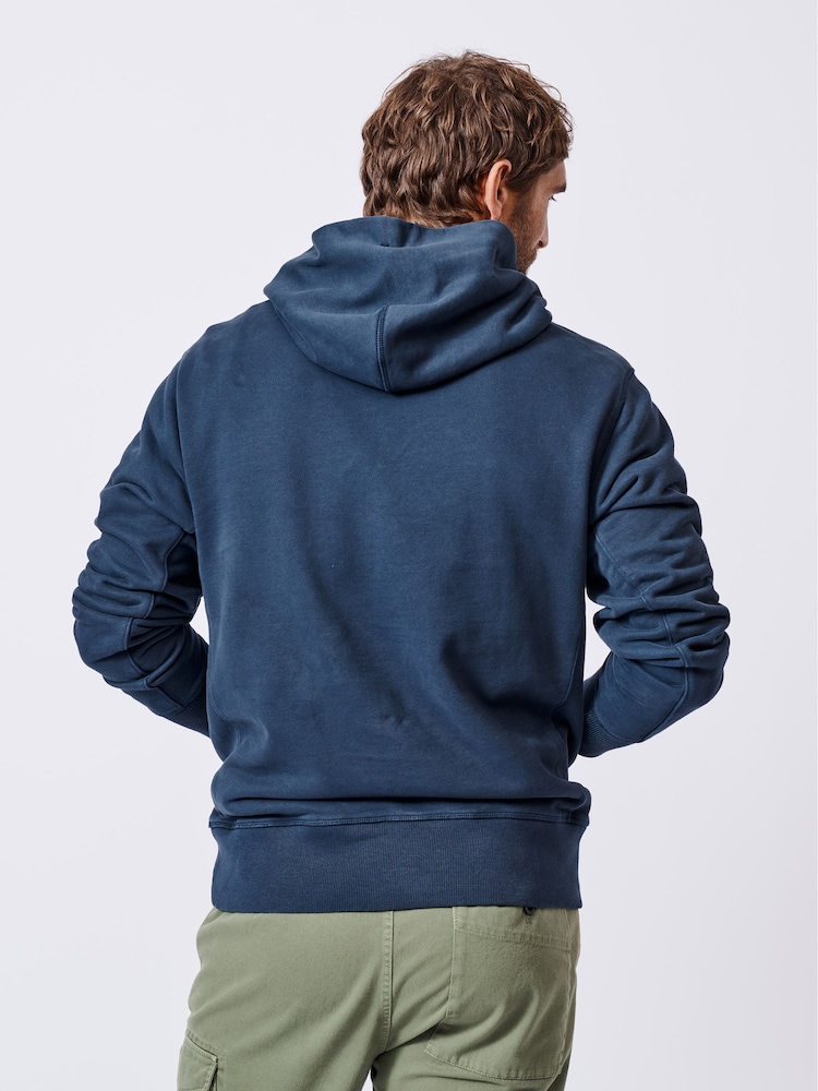 Aubin Blue Coe Heavyweight 100% Cotton Hoodie - Image 2 of 6