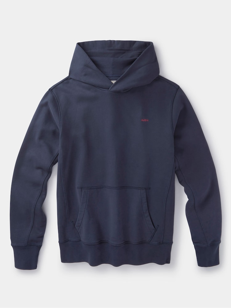 Aubin Blue Coe Heavyweight 100% Cotton Hoodie - Image 6 of 6