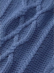 Aubin Blue Lenton Cotton Crew Jumper - Image 6 of 7