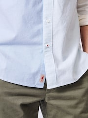 Aubin Blue Burwell Patchwork 100% Cotton Shirt - Image 5 of 9